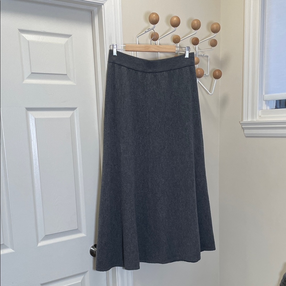 Aritzia Babaton - Merino Wool Full Length Skirt - Grey - M